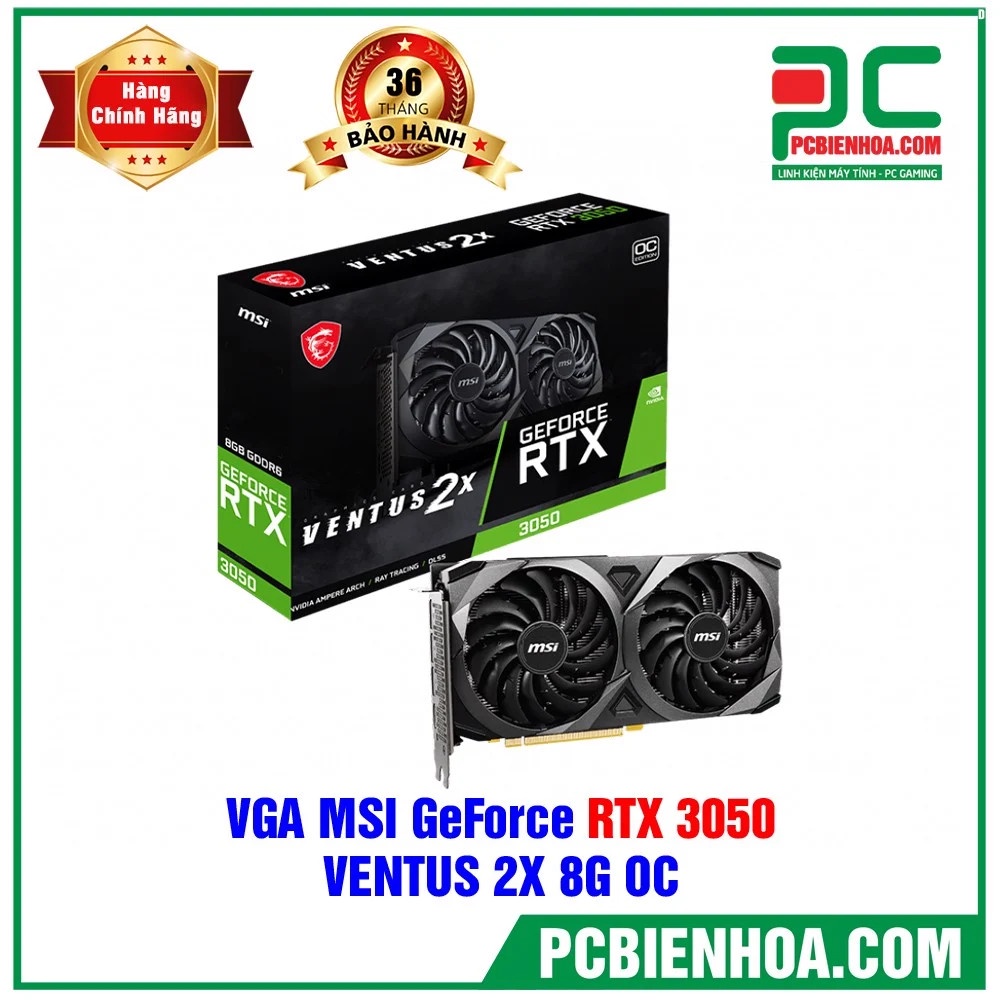 CARD MÀN HÌNH MSI GEFORCE RTX 3050 VENTUS 2X 8G OC