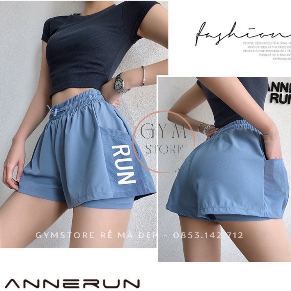 Quần Đùi Ngắn Biker Short 2 Lớp Thể Thao Nữ Tập Gym Yoga Nữ Boxer có túi 𝑮𝒀𝑴𝑺𝑻𝑶𝑹𝑬 285