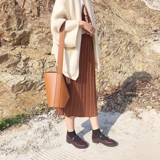 Giày ulzzang dáng vintage có ảnh thật