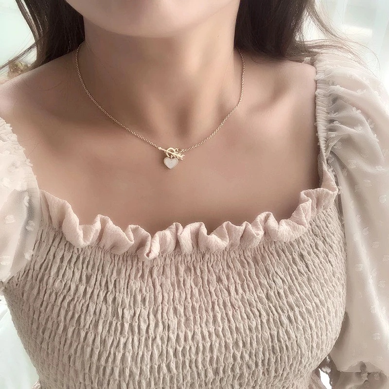 Vòng Cổ Choker Mặt Hình Mũi Tên Và Trái Tim Đính Đá Zircon Màu Vàng Sang Trọng Dành Cho Nữ