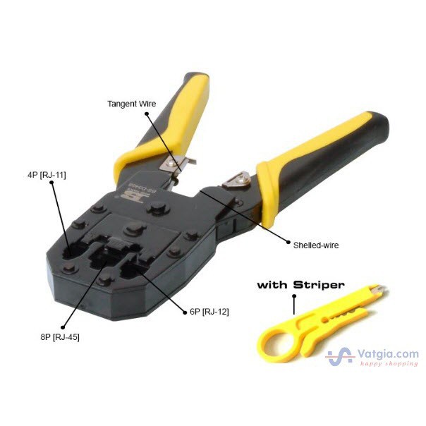 Kìm bấm mạng đa năng BS vàng đen kìm xuyên thấu kìm mạng xanh  LOVIEM