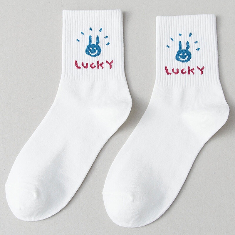 1 Đôi Vớ Vải Mềm Nhiều Màu Sắc Họa Tiết Đáng Yêu ISS1001 5 Kiểu Lựa Chọn Thời Trang