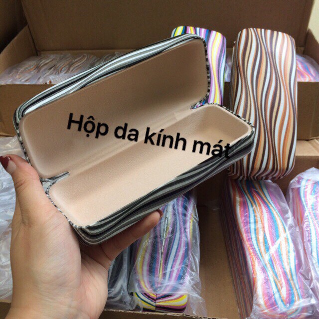 HỘP DA ĐỰNG KÍNH MÁT THEO PHÂN LOẠI ( HỘP MÀU NGẪU NHIÊN )