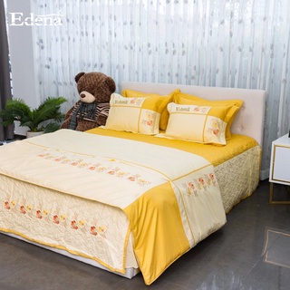 Bộ Ga Chần Gòn Edena Cotton Solid 371, gồm 5 Món