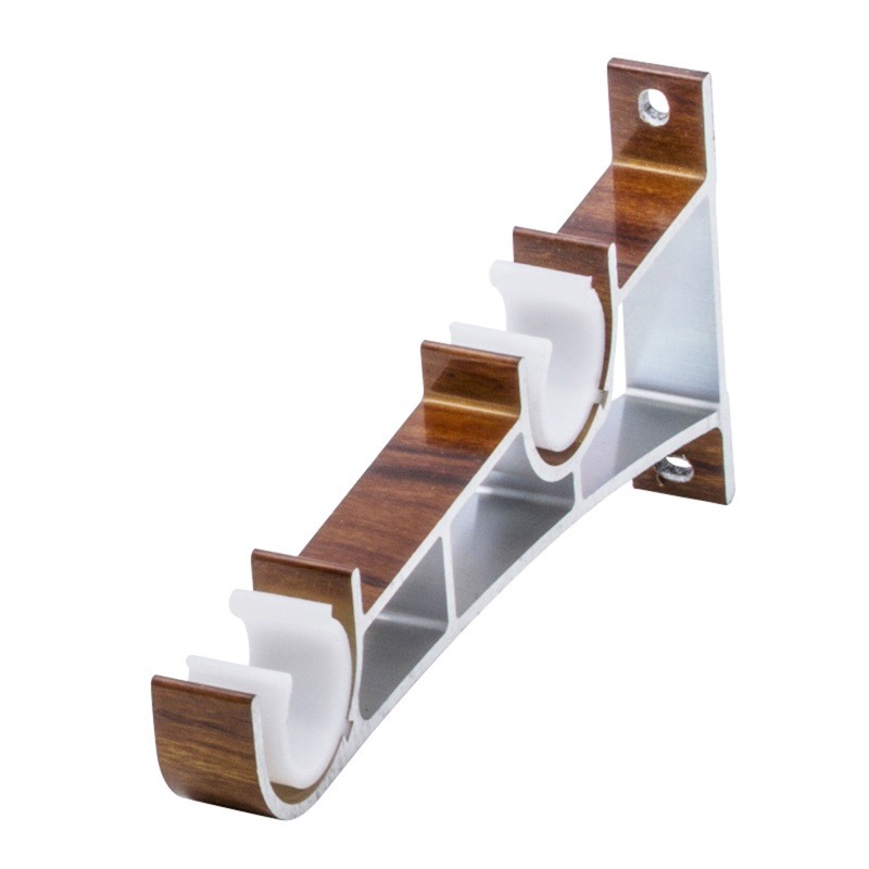 Set 2 Giá Treo Rèm Cửa Đôi Bằng Kim Loại Có Thể Điều Chỉnh