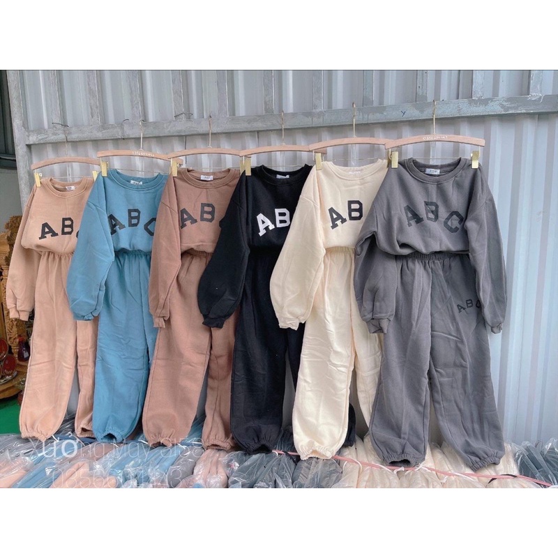 Bộ nỉ cotton ABC H2B776