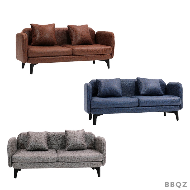 Đệm Lót Ghế Sofa Da PU Phong Cách Bắc Âu 1: 12 Trang Trí Nhà Búp Bê Bbqz01