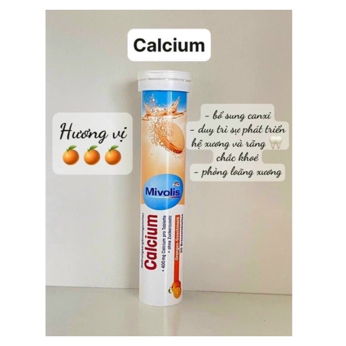 Viên sủi Mivolis Vitamin C Đức ống 20 viên hỗ trợ tăng cường hệ miễn dịch - Shop Viloet