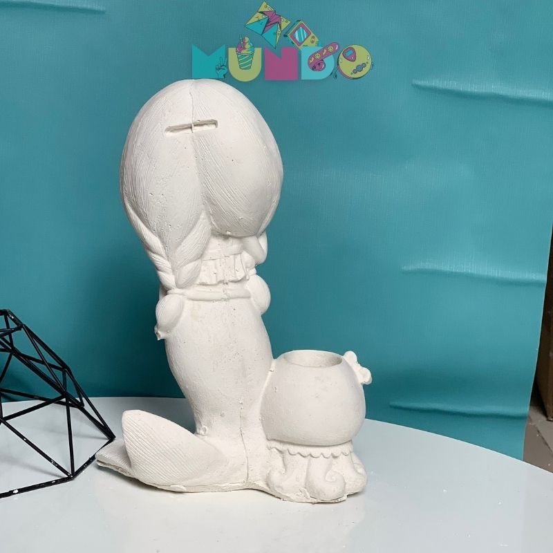 Tượng tô màu cao cấp chọn mẫu SIZE XXL TIÊN CÁ VÀ BẠCH TUỘT, tượng thạch cao MUNDO