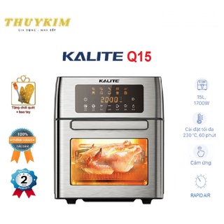 Nồi chiên không dầu 15l kalite kl 1500 - kèm chổi quét+ găng tay + kẹp gắp + bình xịt