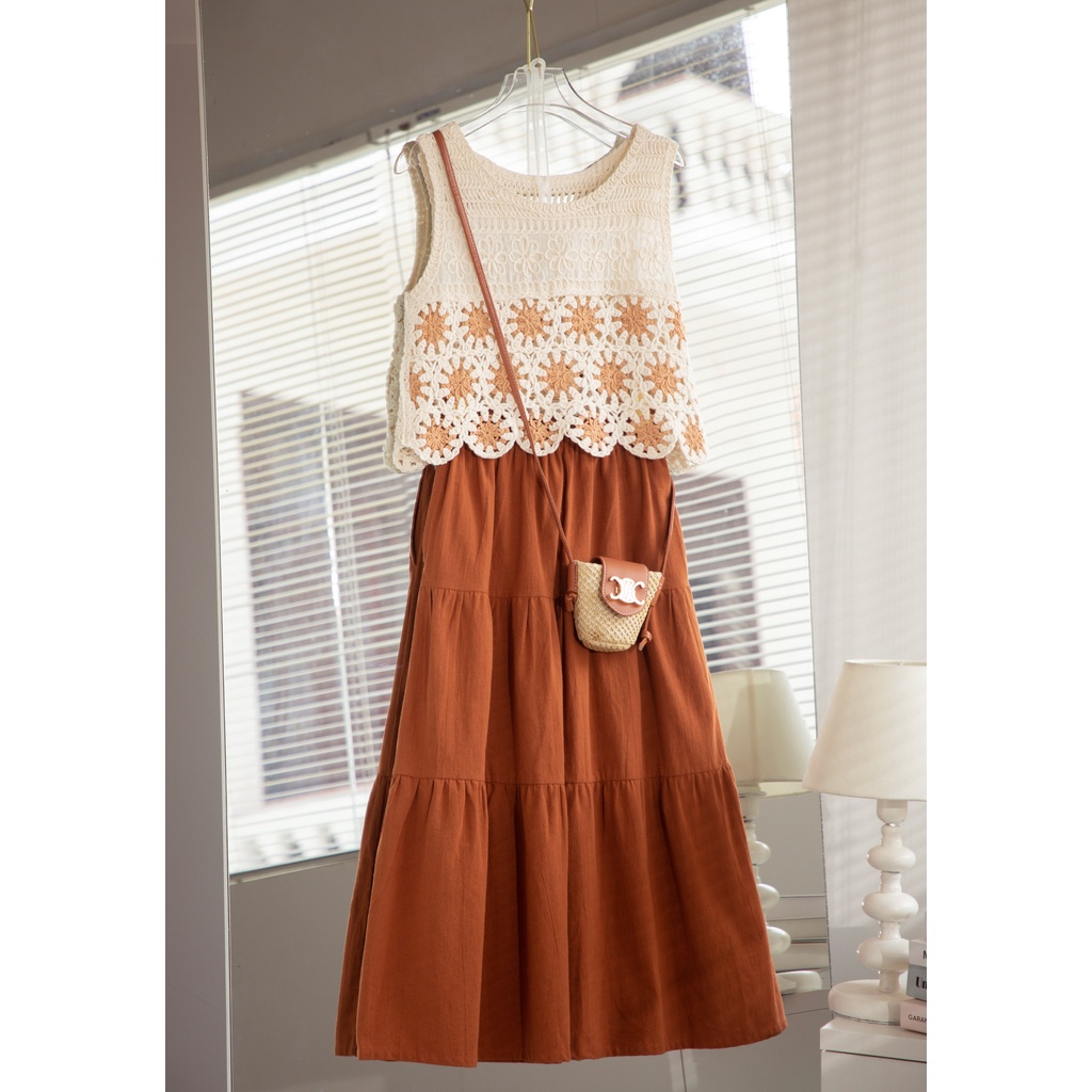 MORI - Chân váy xòe linen
