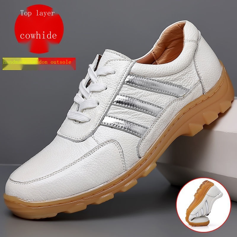 Giày Da Bò Đế Gân Phong Cách Hàn Quốc Thời Trang Xuân Thu Cho Nam