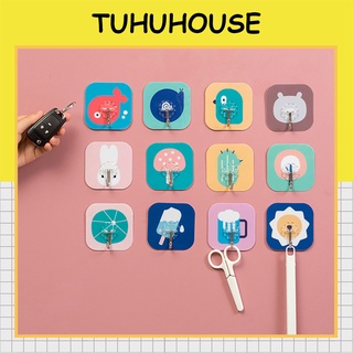 Móc dán tường chịu lực treo đồ, treo vật dụng mẫu hoạt hình dễ thương