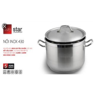 Nồi fivestar 28cm 3 đáy_nắp inox