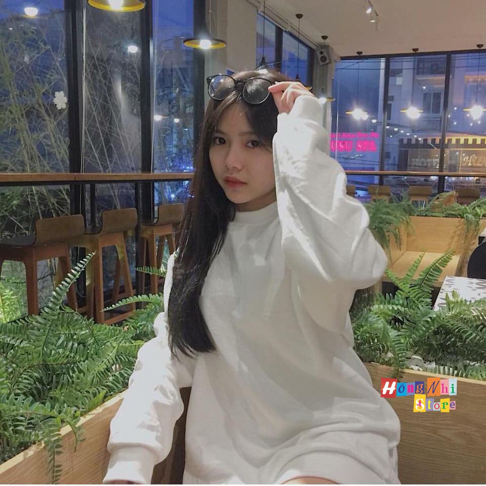 ÁO SWEATER TRƠN CHẤT NỈ LÓT BÔNG MÀU TRẮNG - SWEATER UNISEX - MM | BigBuy360 - bigbuy360.vn