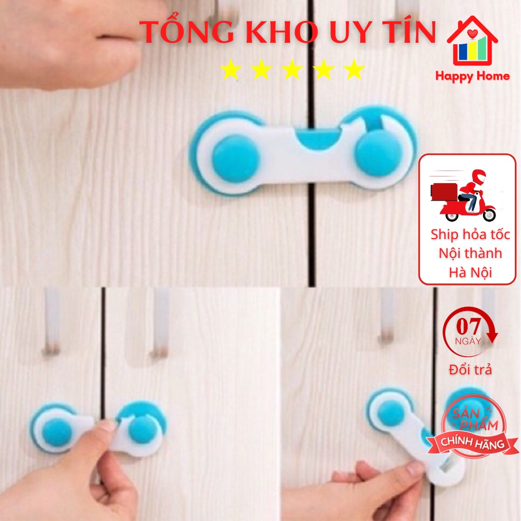 Móc dán tủ lạnh, khóa cánh cửa, tủ giầy, tủ bếp Happy Home