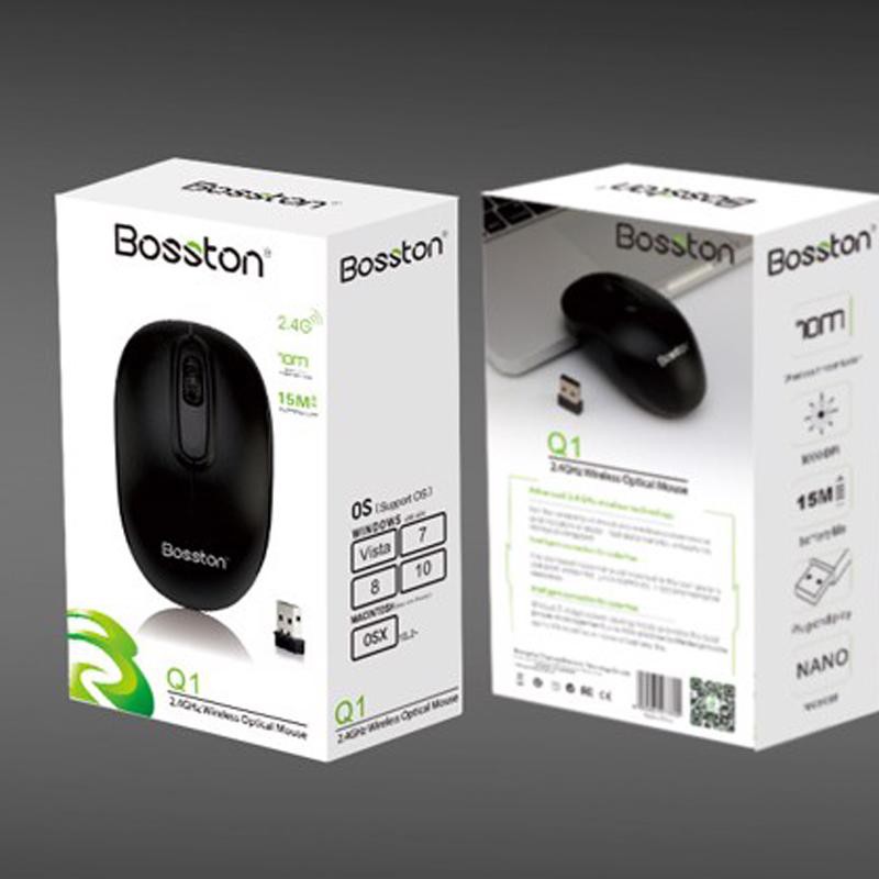 Chuột không dây Wireless Bosston Q1 + tặng kèm pin