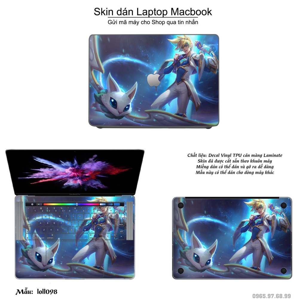 Skin dán Macbook mẫu Liên Minh Huyền Thoại (đã cắt sẵn, inbox mã máy cho shop)