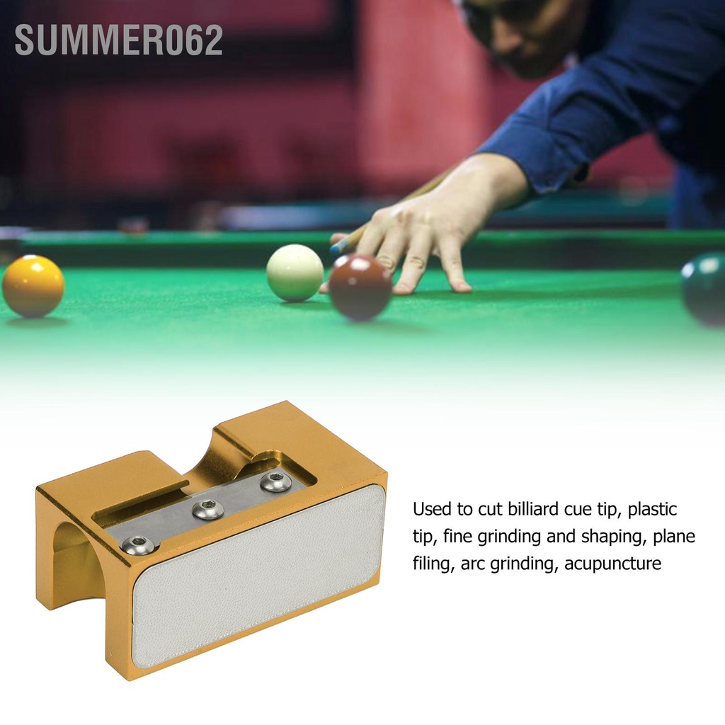 [Hàng Sẵn] Cue Tip Trimmer Shaper Đa chức năng Nhôm thép không gỉ Blade để sửa chữa bida 【Summer062】