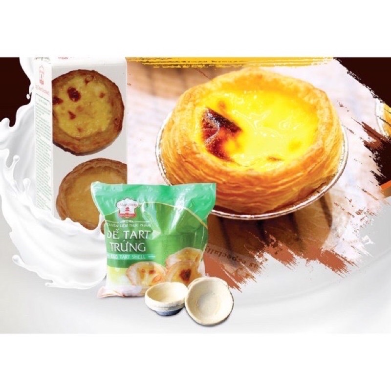 COMBO đế tart trứng 30c & 1 hộp kem trứng 1kg