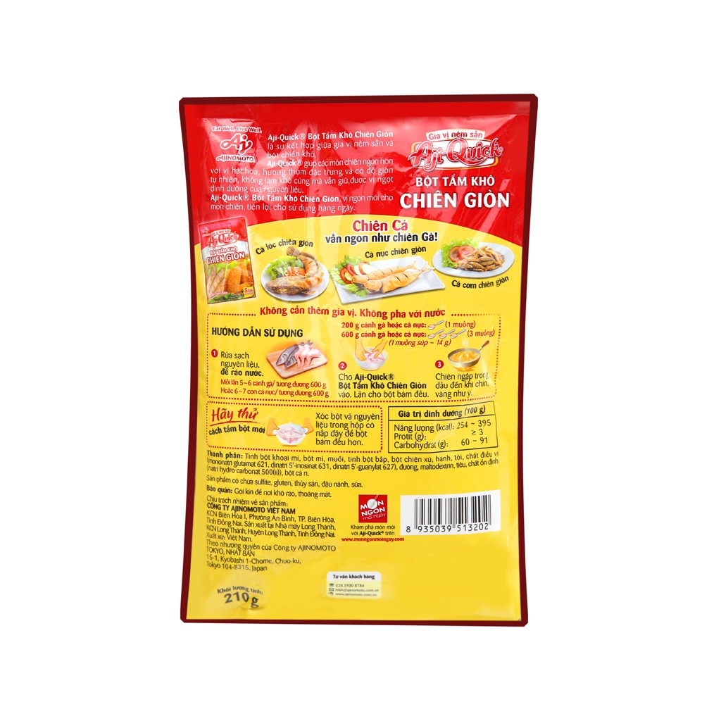 Bột tẩm khô chiên giòn Aji-Quick 42gr