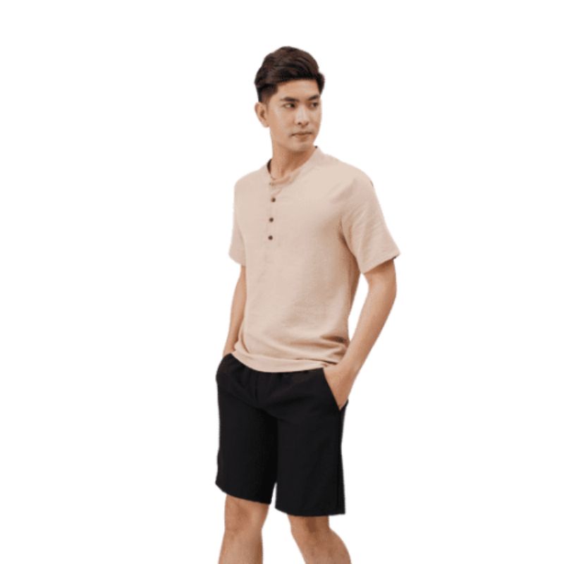 Áo đũi cộc tay nam cổ tàu đẹp cao cấp TALYTI AD63
