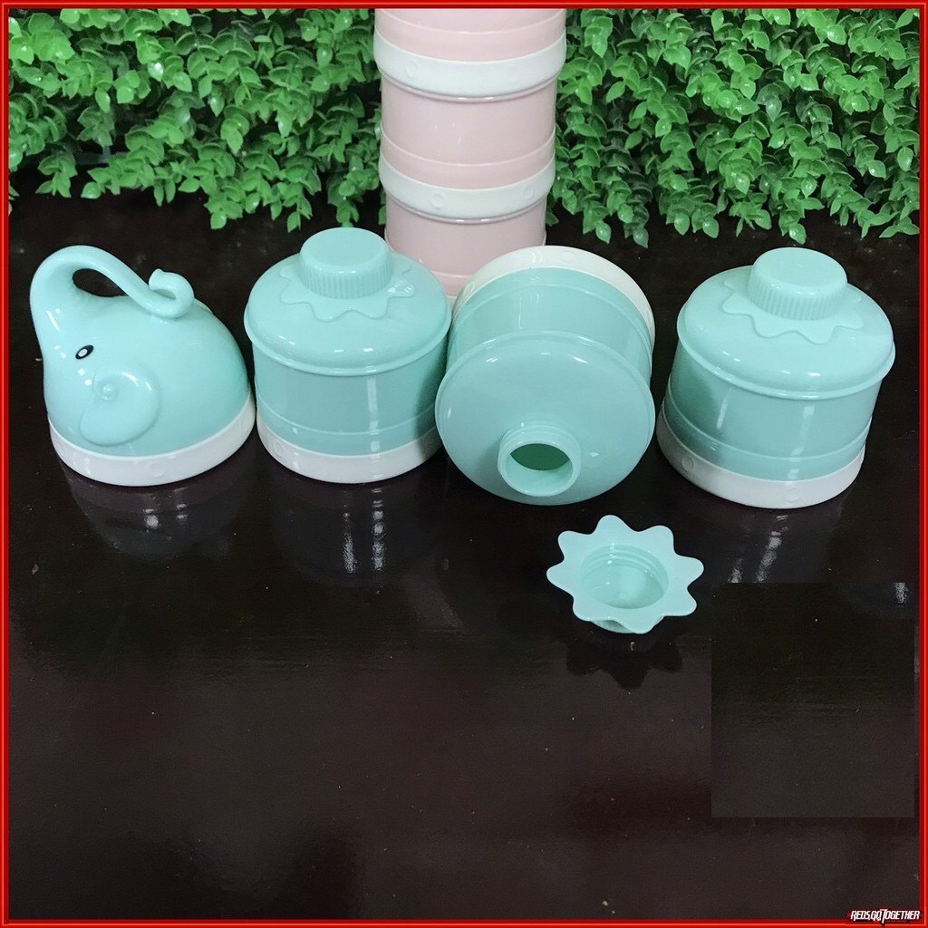 Hộp chia sữa, Hôp đựng thức ăn MISUTA chia sữa có 3 tầng hình chú voi