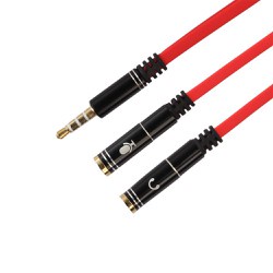 Cáp gộp FLOVEME audio và mic 2 vào 1 ra 3.5mm âm (cáp chuyển tai nghe điện thoại cho máy tính PC)