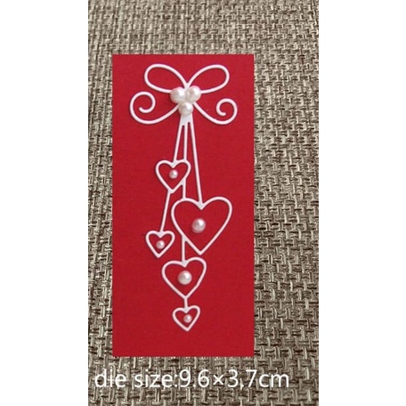 5 dây trái tim 9.6x3.7cm + 25 hình trái tim rời, bằng xốp kim tuyến _Hình trang trí thiệp valentine, sinh nhật, 8/3