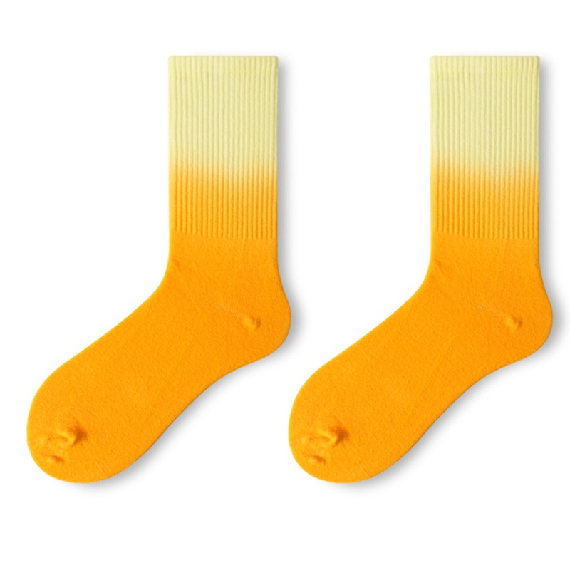 Xiangbao Vớ Cotton Nhuộm Màu Gradient Phong Cách Harajuku Hip Hop Cho Nam Và Nữ