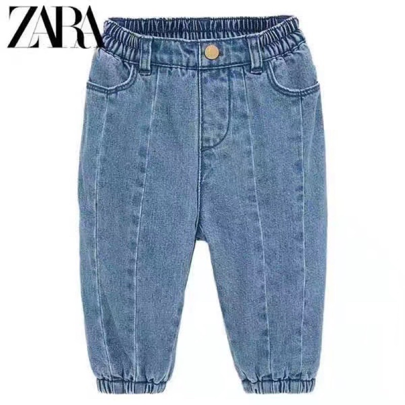 Quần bò dài jogger Zara xuất 1-5Y (có clip, ảnh thật)