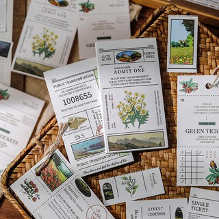 Set giấy nền vintage trang trí bullet journal A62