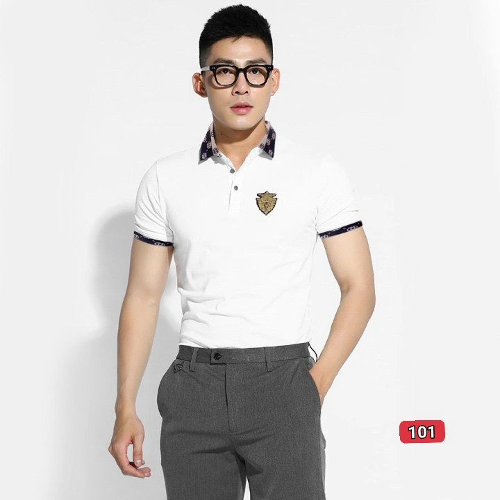 Áo thun nam cao cấp murad_fashion, áo phông nam màu trắng thêu logo đẹp 2021 atn101