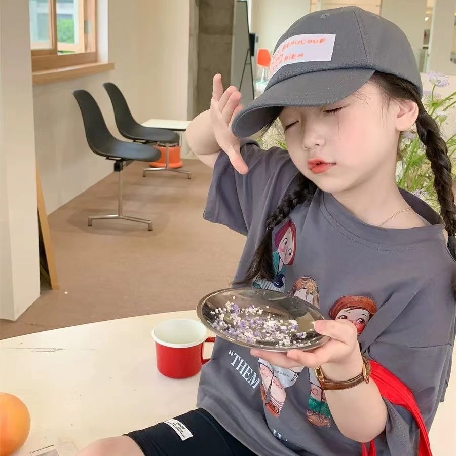 Áo Thun Cotton Tay Ngắn Dáng Rộng In Họa Tiết Thời Trang Mùa Hè Cho Bé