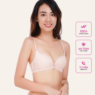 Áo ngực Misaki mút mỏng cúp trơn phối dây đai ren-9104