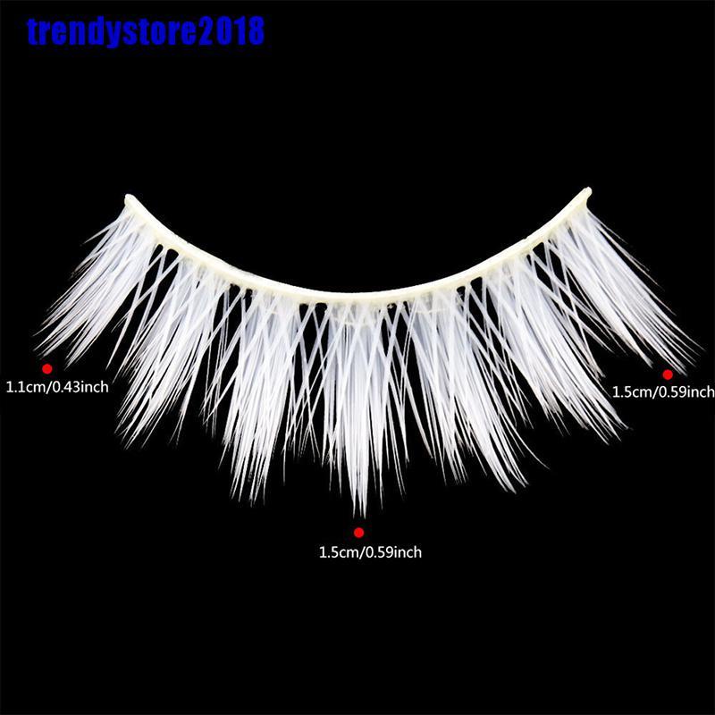 [Hàng mới về] Set 3 cặp lông mi giả dài màu trắng tự nhiên thoải mái tiện dụng cho trang điểm hóa trang