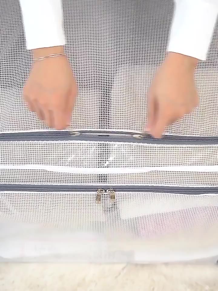 Túi Đựng Quần Áo hộp lưu trữ khung thép túi đựng chăn màn 110L hộp nhựa trong suốt không thấm PVC có thể gập lại | BigBuy360 - bigbuy360.vn