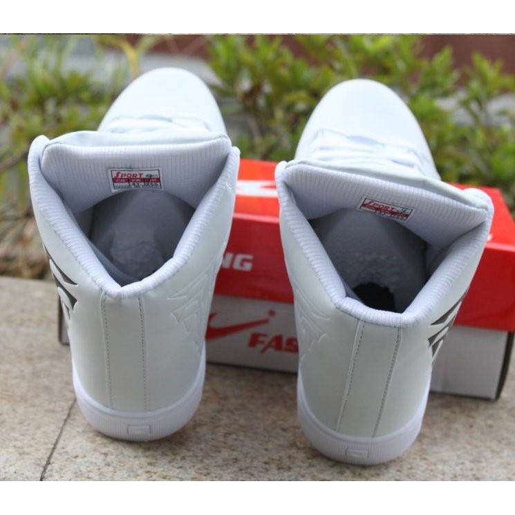 Giàynam cao cổ da PU cao cấp buộc dây họa tiết độc đáo đế mềm da mịn êm ái phong cách Hàn Quốc giaynam -G12 trắng | BigBuy360 - bigbuy360.vn