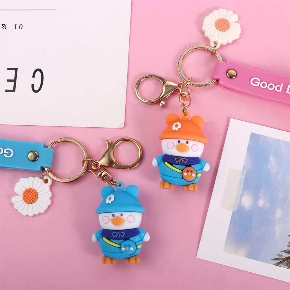 LANFY Móc Khóa Hình Vịt Con Dễ Thương Dành Cho Xe Hơi