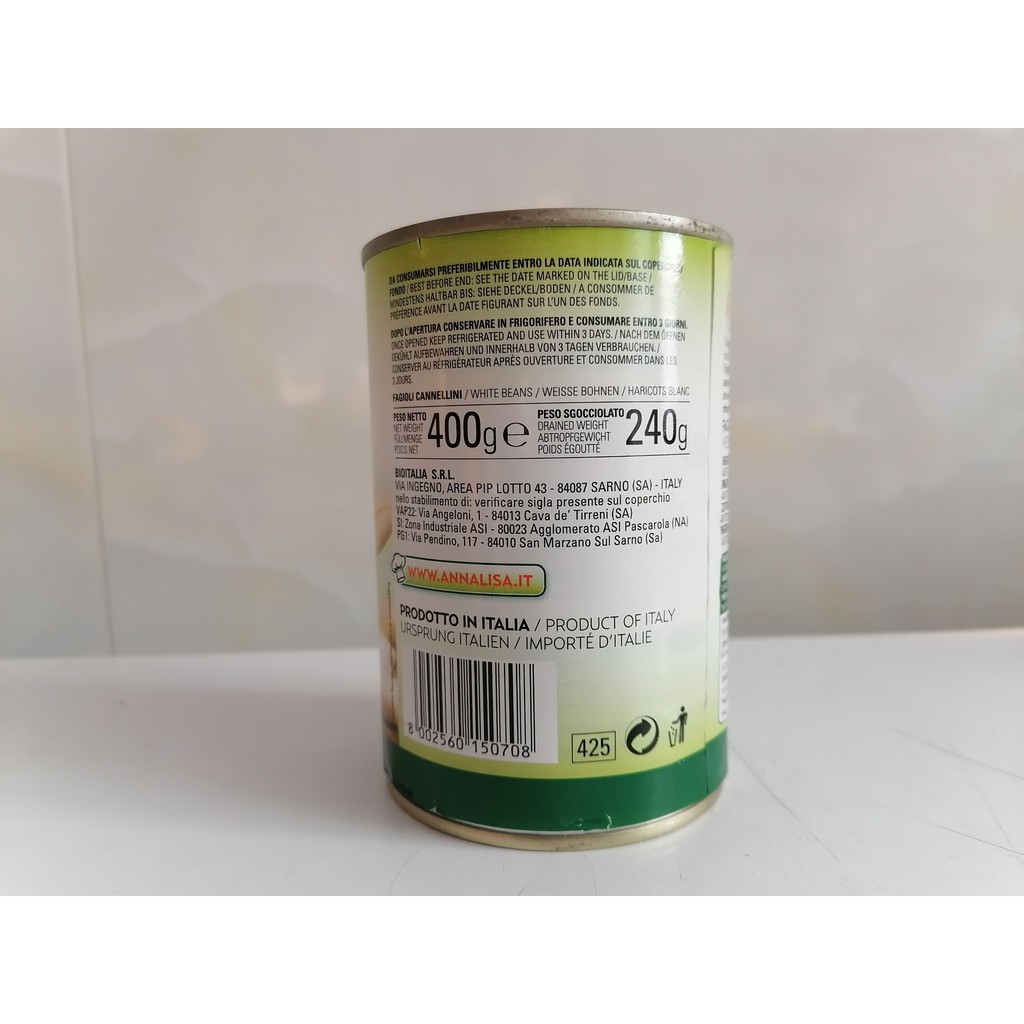 [400g - CANNELLINI] ĐẬU TRẮNG [Italia] ANNALISA White Beans (tgc-hk)
