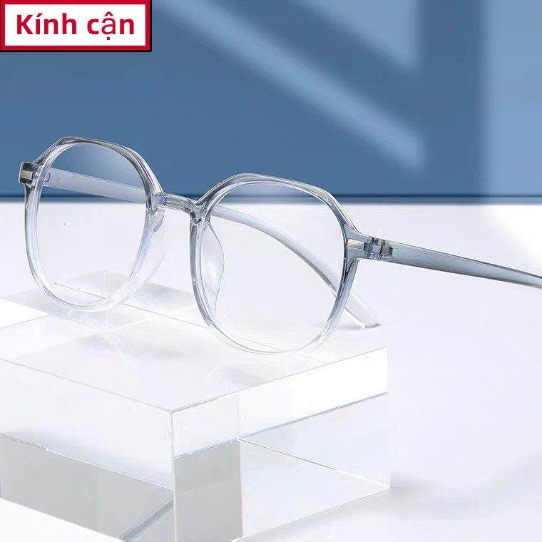 Siêu phẩm Kính CẬN THỊ cho Nữ đủ độ từ 0 đến -6.00 độ, gọng tròn nhựa PC phong cách Retro an toàn bảo vệ mắt mã H3121