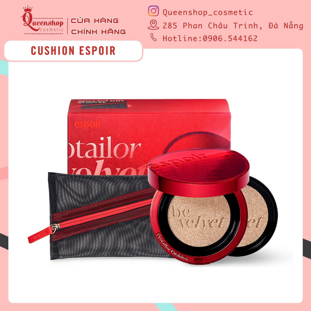 Phấn Nước Che Phủ Hoàn Hảo Espoir Pro Tailor Be Velvet Cover Cushion SPF 34 PA++ ( Kèm Lõi )