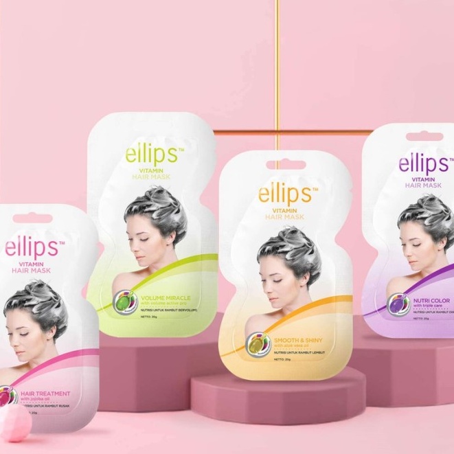 Kem Ủ Tóc Ellips Hair Mask Smooth &amp; Shiny Sachet dầu xả dưỡng tóc óng mượt 20g