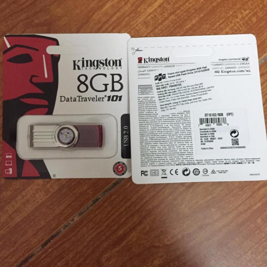 (GIÁ RẺ) - USB 8G KINGTON (ĐỦ 8GB) ARIGATO Đảm Bảo Chất Lượng.UKFN4