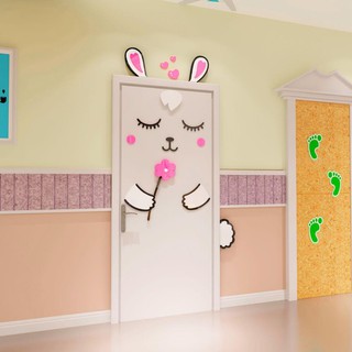 [Hàng VN] Tranh Dán Tường Mica 3D Trang Trí Cửa Trang Trí Mầm Non, Mẫu Giáo, Phòng Cho Bé