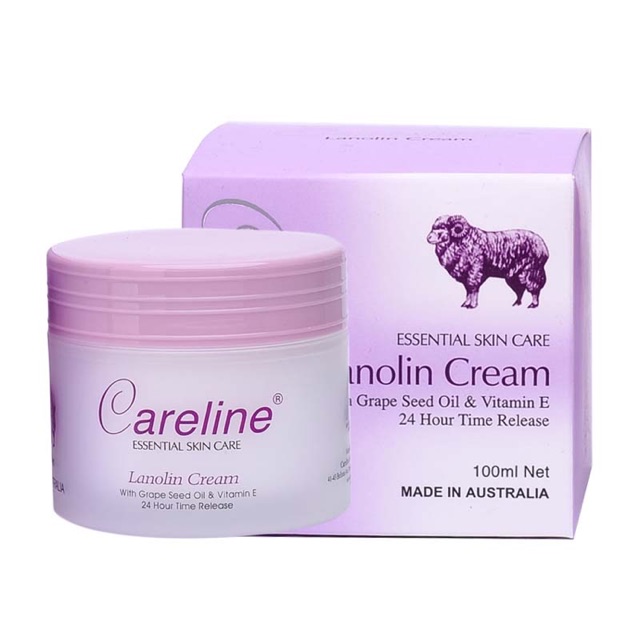 Kem mỡ cừu careline lanolin cream hàng Australia