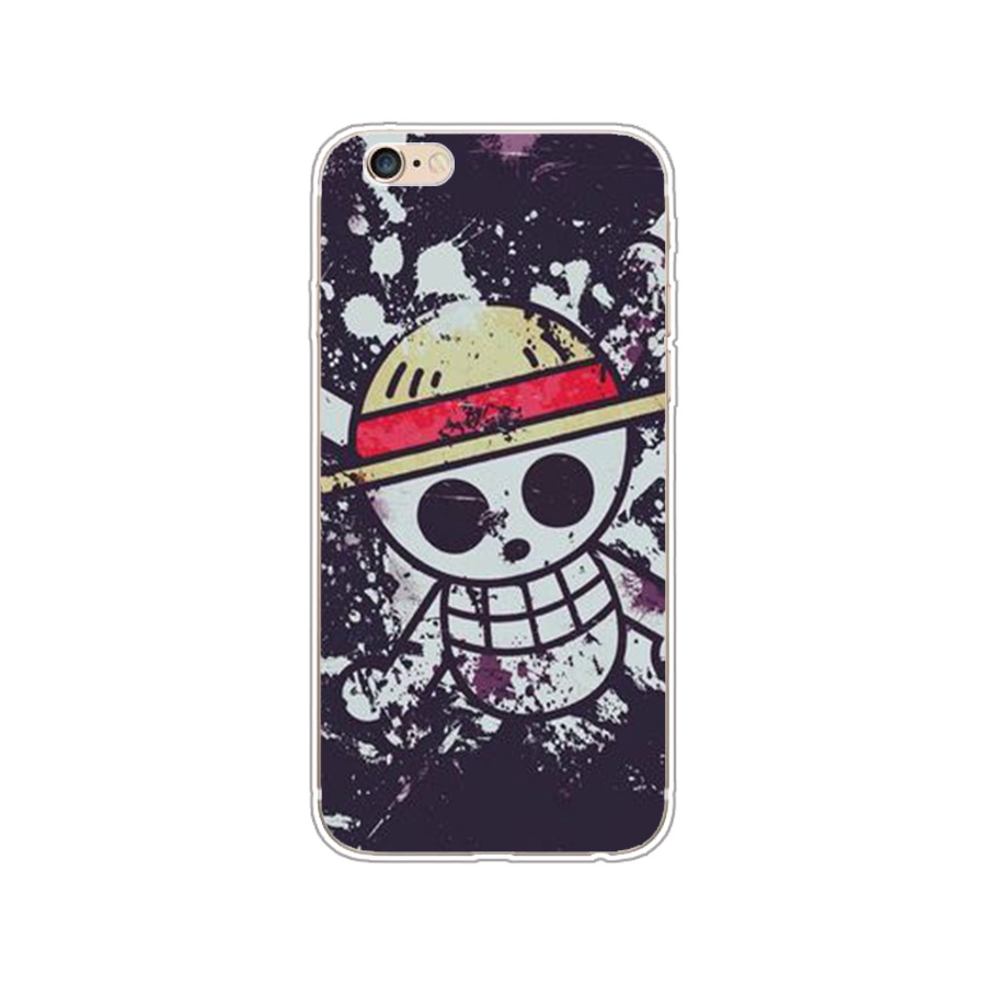 Ốp Lưng Silicone TPU HọA TiếT HoạT HìNh One Piece ThờI Trang Cho iPhone 5/5s 6/6s