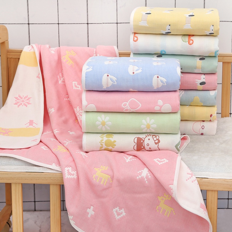 Khăn tắm cho bé 6 lớp cotton tre Pukid 90x100cm