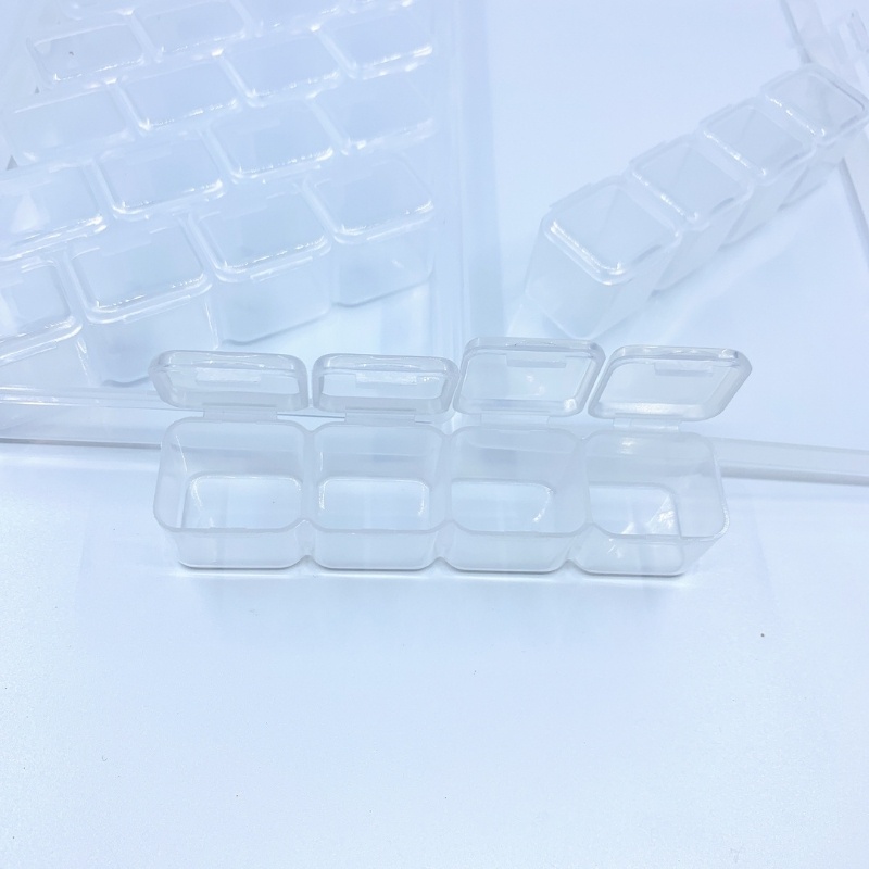 Hộp 28 khay đựng Charm Bông Đá _ Nhựa PVC dẻo không bể khi rớt _ hàng xuất