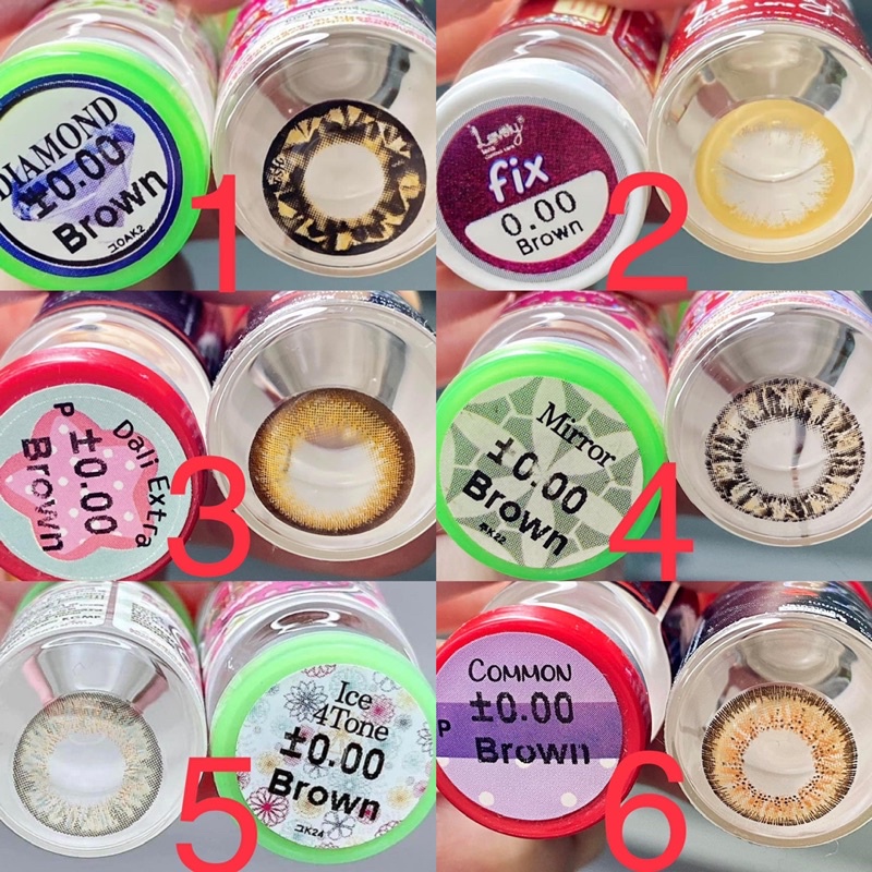 (FREE SHIP) Các mẫu lens Nâu_Brown Hot size giãn to_Kính giãn tròng to_Sam Eyes